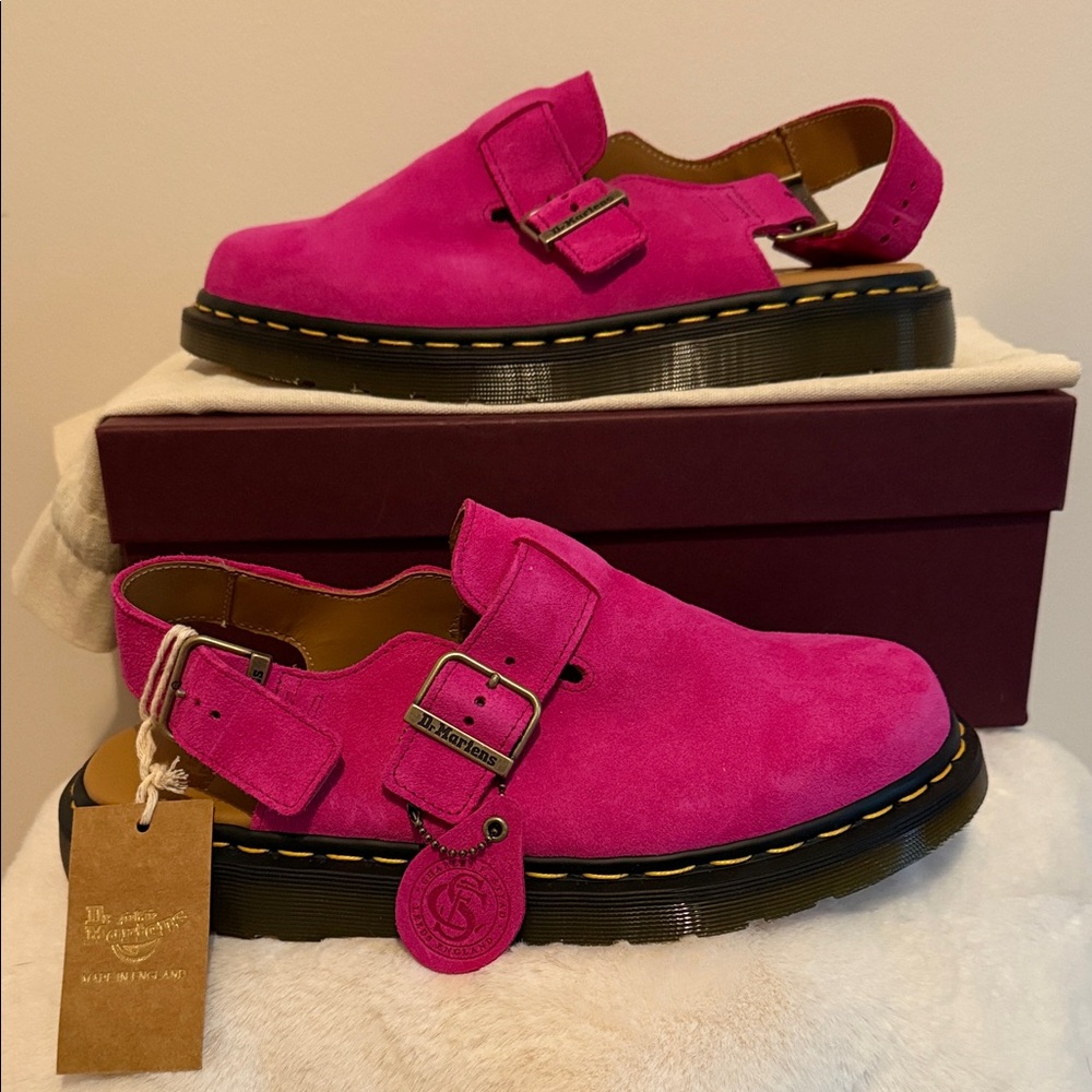 Dr. Martens Jorge Pink Suede Women's Shoes- RARE